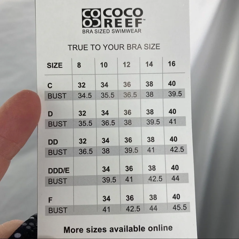 Coco Reef Pacific Stone Black & Gray Tankini 32C